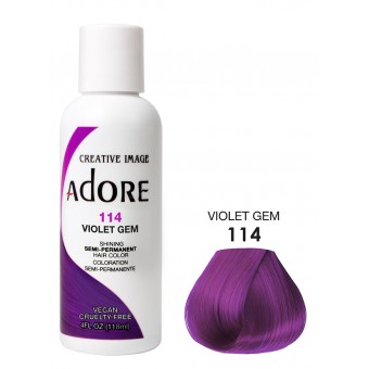 Coloration semi-permanente n° 114 VIOLET GEM (118ml) - Kaz à Beauté